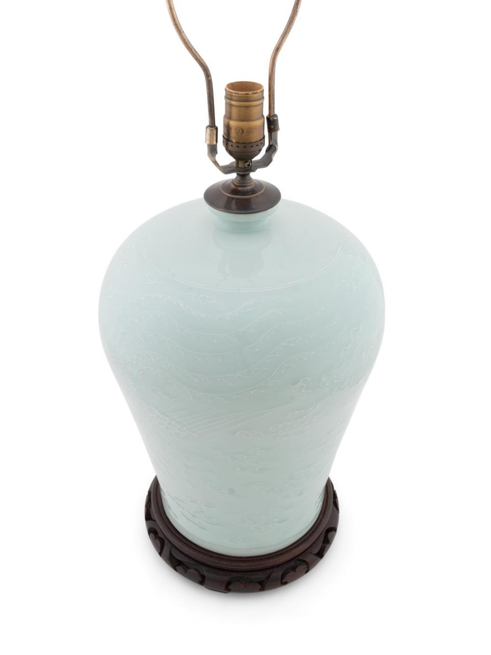 CHINESE CELADON DRAGON AND