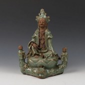 CHINESE CELADON GLAZE GUANYIN
