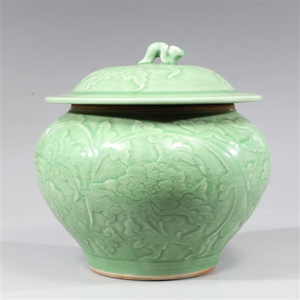 Chinese celadon glaze molded