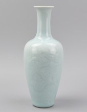 CHINESE CELADON GLAZE VASE W/