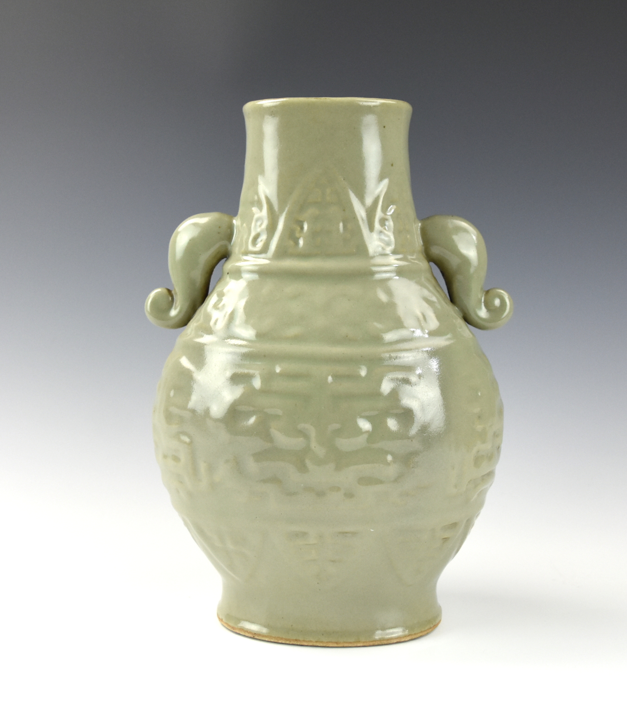 CHINESE CELADON GLAZE VASE WITH