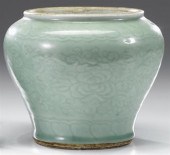 Chinese celadon glazed and inc