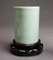 CHINESE CELADON GLAZED BRUSH P
