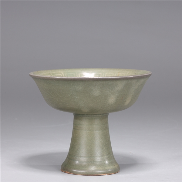Chinese celadon glazed ceramic stem
