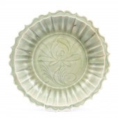 CHINESE CELADON GLAZED FLORAL