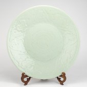 CHINESE CELADON GLAZED MOLDED