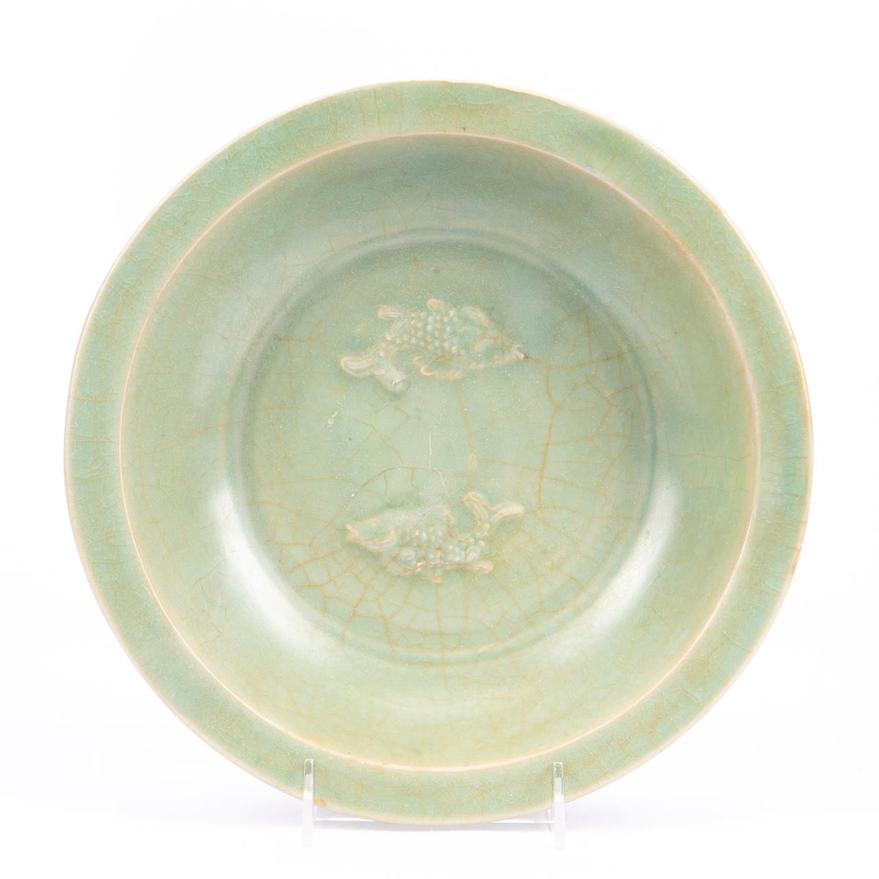 CHINESE CELADON GLAZED SHALLOW