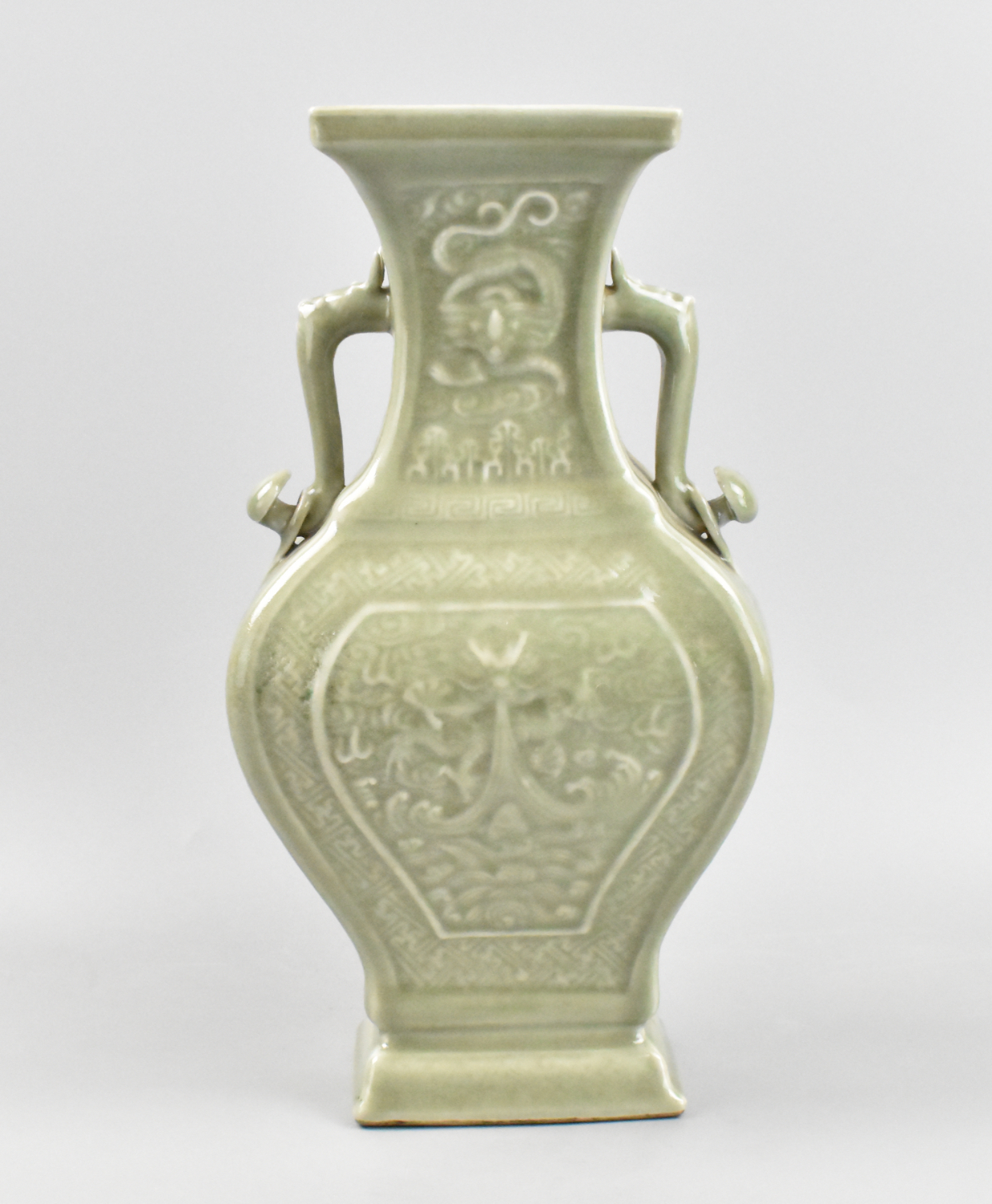 CHINESE CELADON GLAZED VASE W/