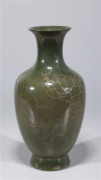 Chinese celadon glazed vase with