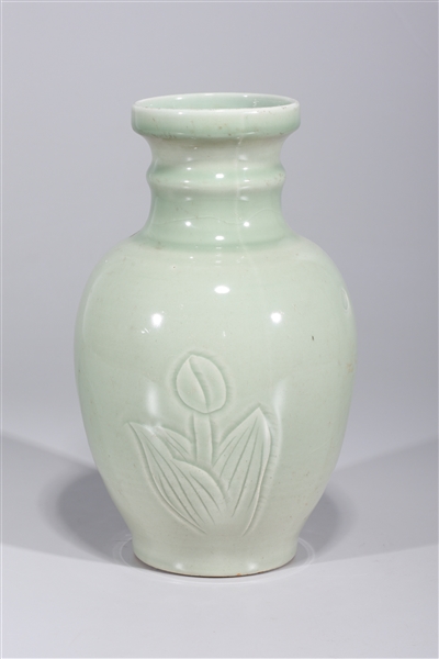 Chinese celadon glazed vase with