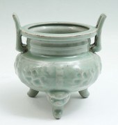 CHINESE CELADON GREEN GLAZED C