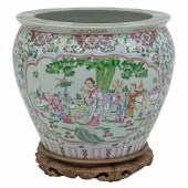 CHINESE CELADON-GROUND FAMILLE