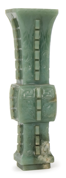 Chinese Celadon Gu From Vase 	 