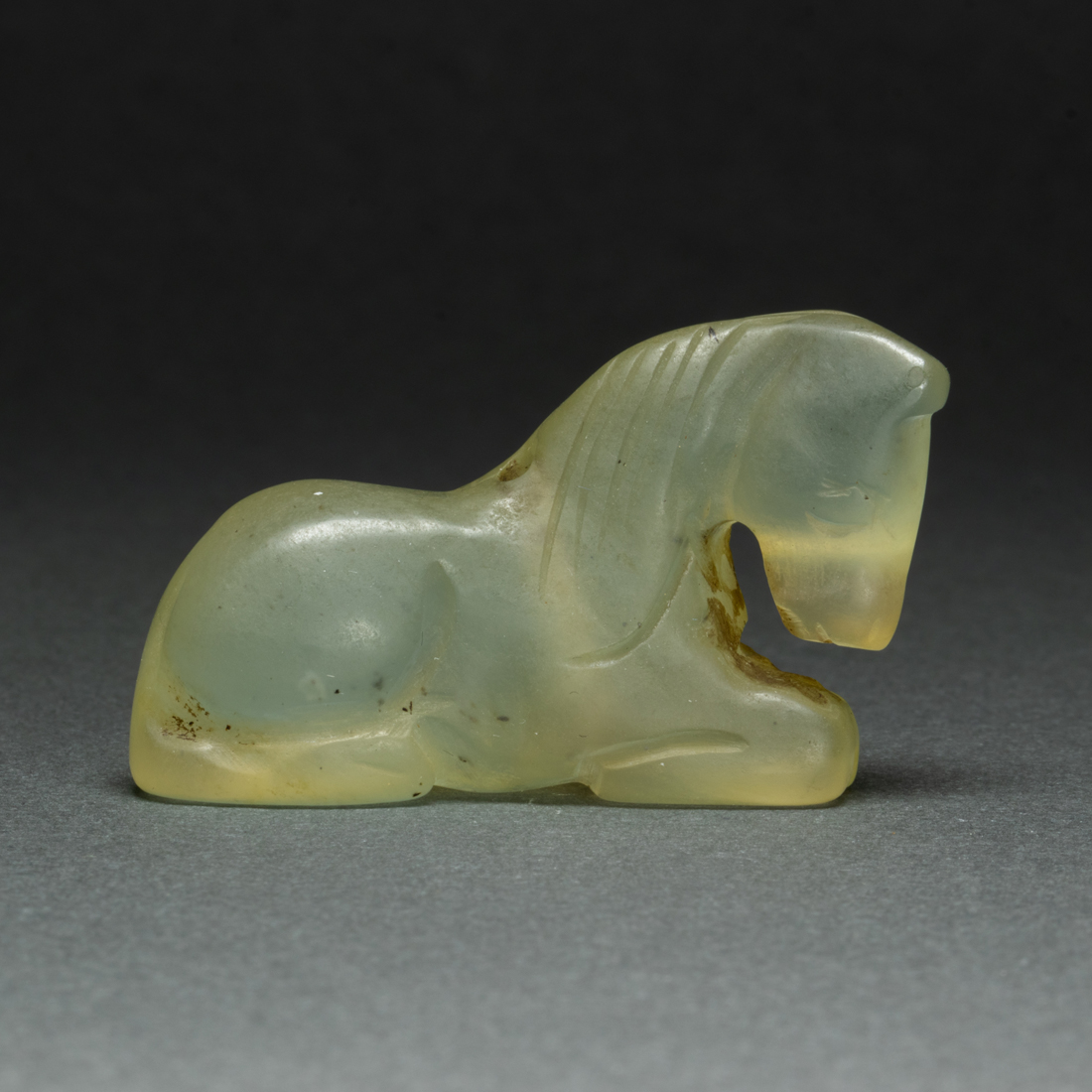 CHINESE CELADON HARDSTONE HORSE