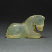CHINESE CELADON HARDSTONE HORS