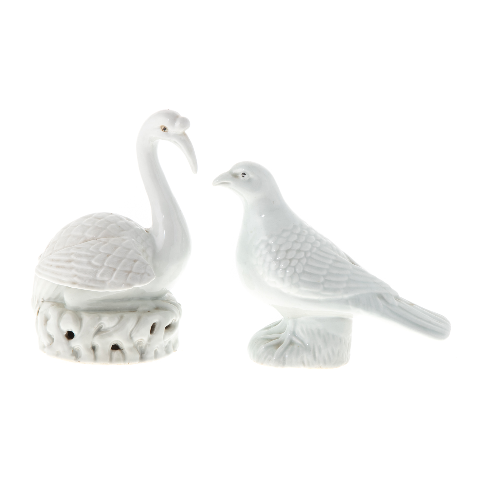 CHINESE CELADON IBIS & DOVE Ibis on