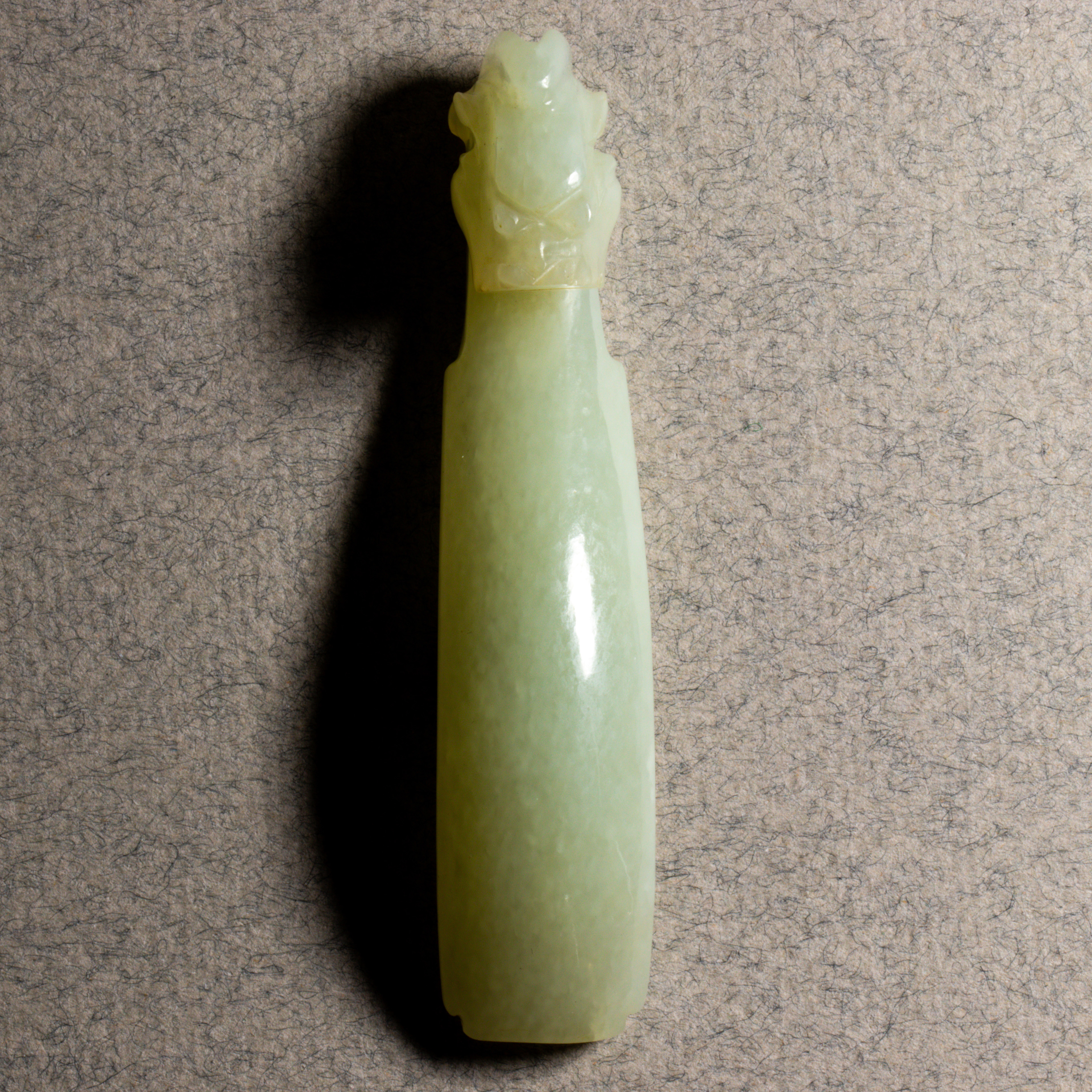 CHINESE CELADON JADE BELT HOOK