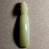 CHINESE CELADON JADE BELT HOOK