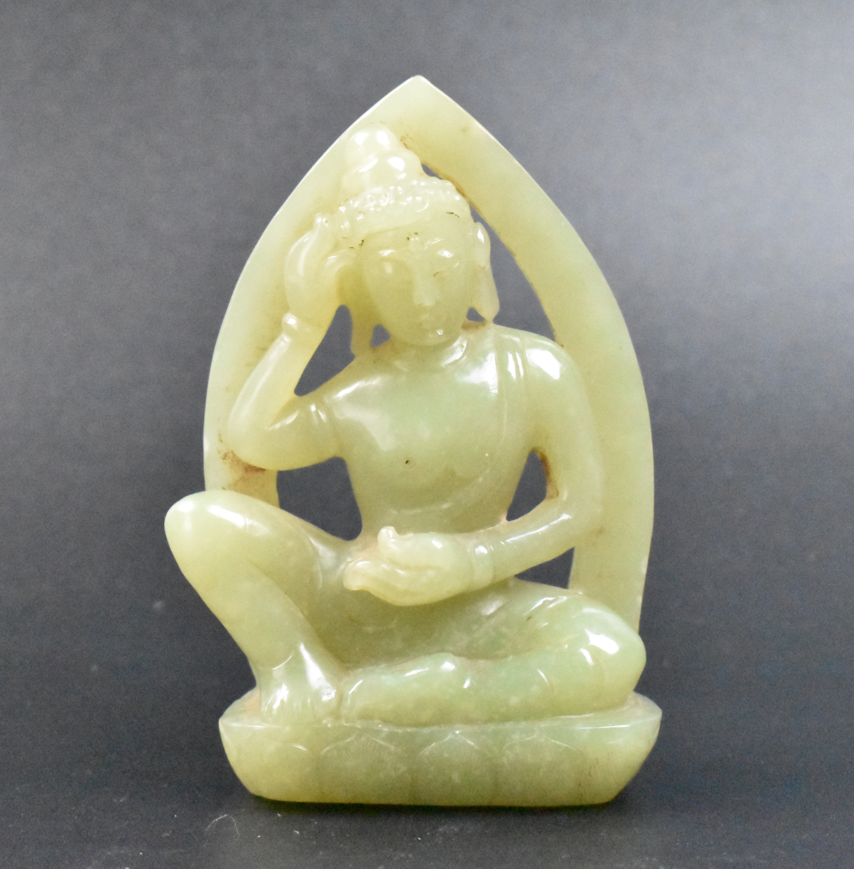 CHINESE CELADON JADE CARVED