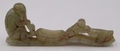 CHINESE CELADON JADE CARVING O