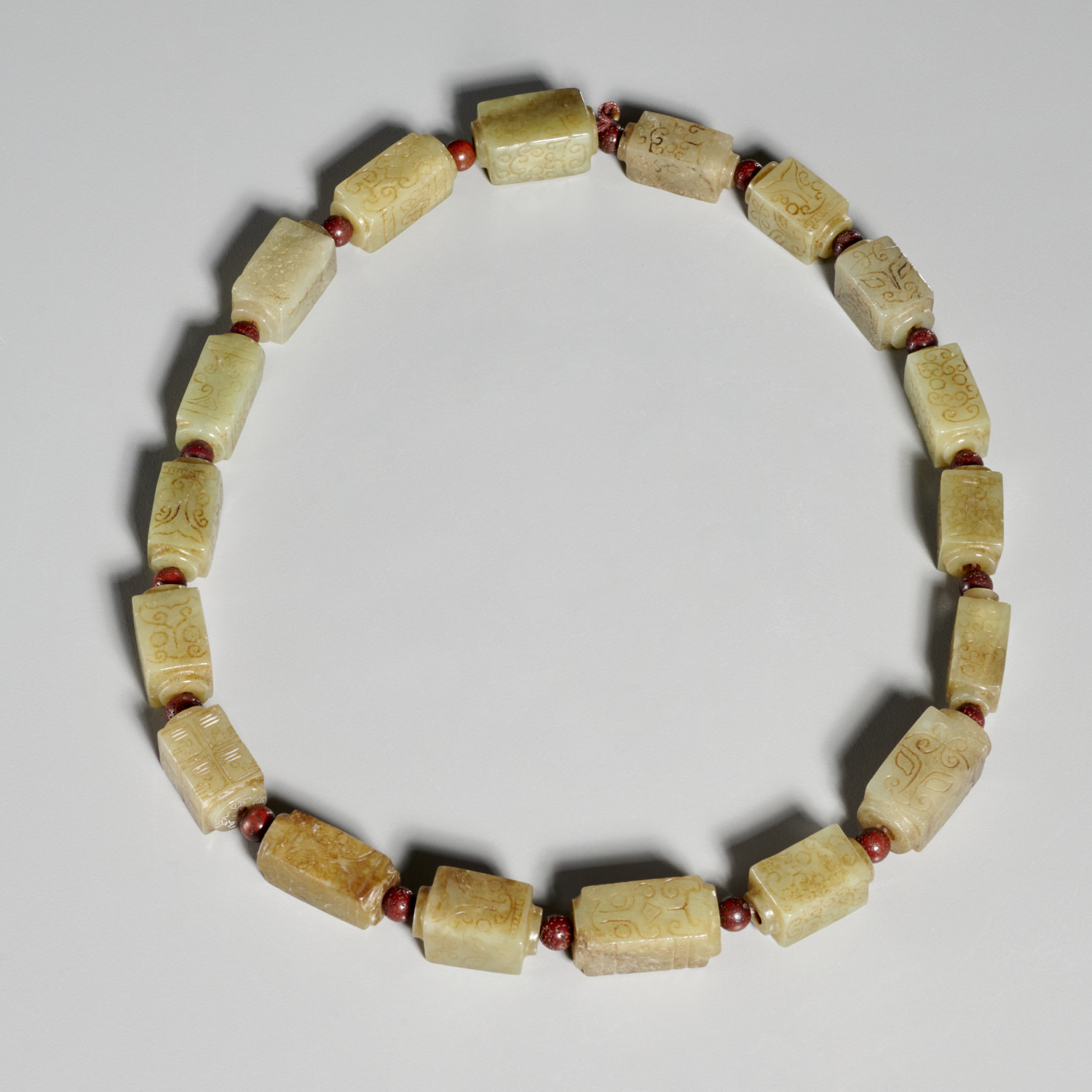 CHINESE CELADON JADE CONG BEAD
