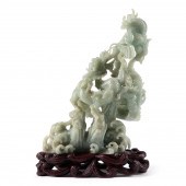 CHINESE CELADON JADE DRAGON CA