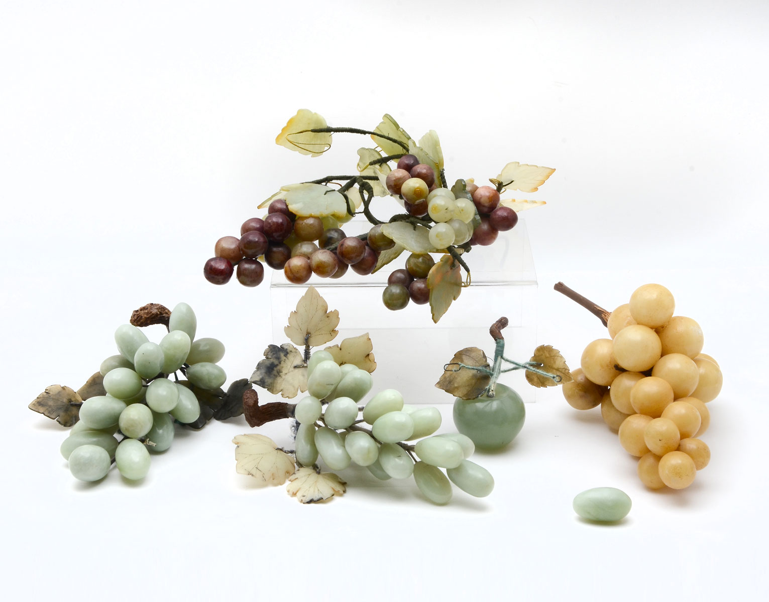 CHINESE CELADON JADE & HARDSTONE