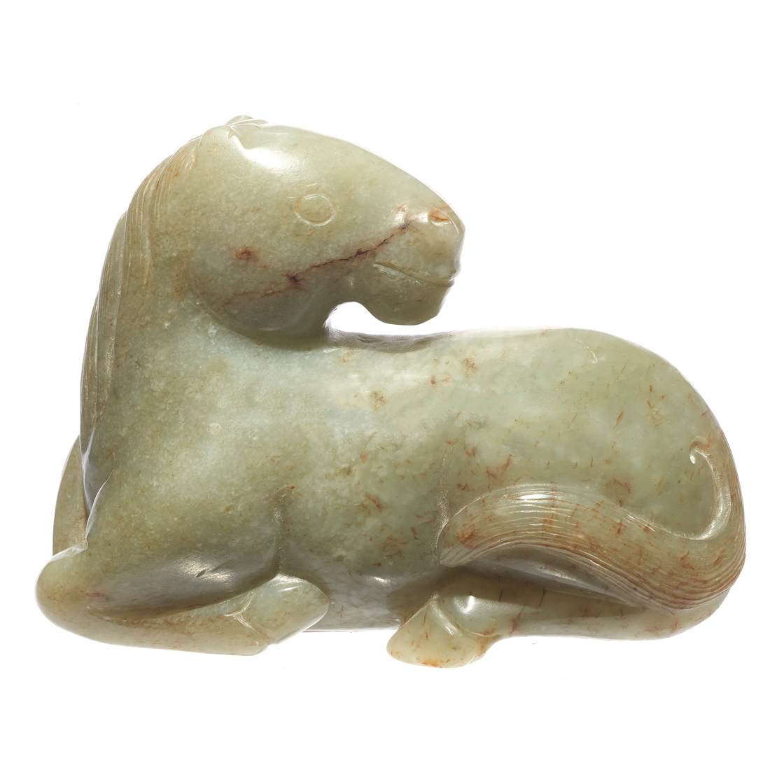 CHINESE CELADON JADE HORSE