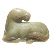 CHINESE CELADON JADE HORSE Chi