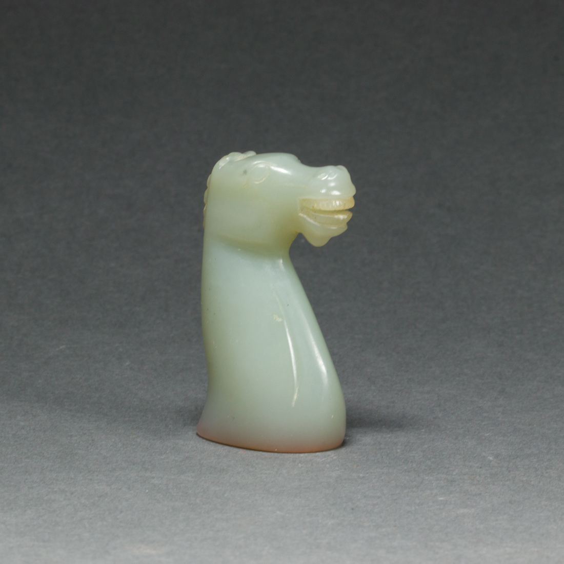 CHINESE CELADON JADE 'HORSE' SEAL
