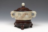 CHINESE CELADON JADE INCENSE B