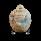 CHINESE CELADON JADE LAUGHING