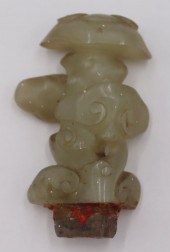 CHINESE CELADON JADE LINGZHI C
