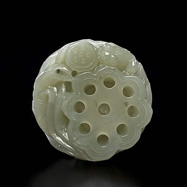 Chinese Celadon Jade Lotus