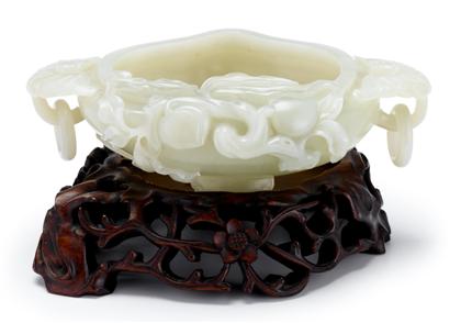 Chinese celadon jade peach-form
