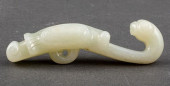 CHINESE CELADON JADE PRAYING M