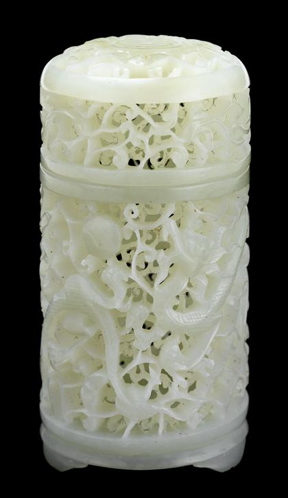 Chinese celadon jade reticulated