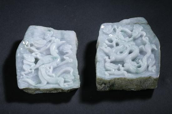 CHINESE CELADON JADEITE FIGURES