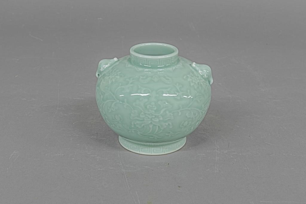 Chinese celadon porcelain jar