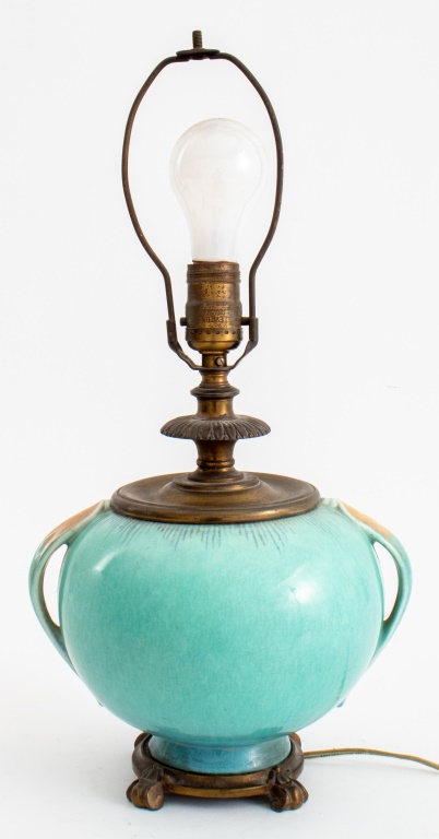 CHINESE CELADON TWO HANDLED LAMP