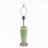 CHINESE CELADON VASE MOUNTED A