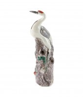 CHINESE CERAMIC CRANE STANDING