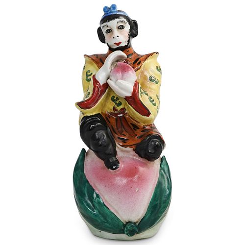 CHINESE CERAMIC MONKEY ON