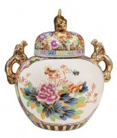 CHINESE CERAMIC PARCEL GILT LI