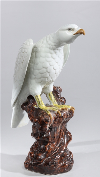 Chinese ceramic perched eagle