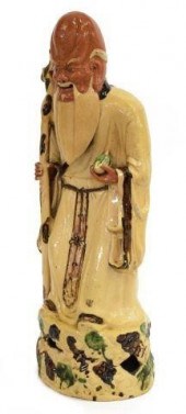 CHINESE CERAMIC SHOU LAO LONGE