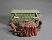 CHINESE CERAMIC STUMP FORM TEA