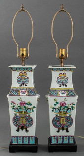 CHINESE CERAMIC VASES MOUNTED