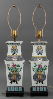 CHINESE CERAMIC VASES MOUNTED