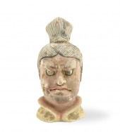 CHINESE CERAMIC WARRIOR HEAD S